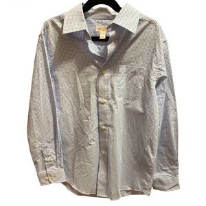 Cat & Jack Blue & White Shirt Button Up Front Windowpane Checked NWT Sz 8/10